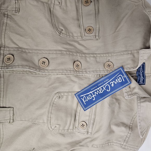 NEW WITH TAGS, Women's Lane Crawford khaki button up with a tie around belt jack - Picture 12 of 16